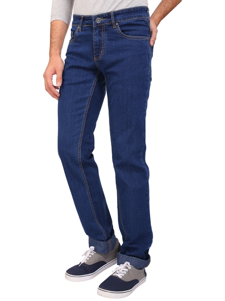 FLAGS Men's Straight Fit Jeans (Super Stretch)-Raml12141-STR-36-DBlue