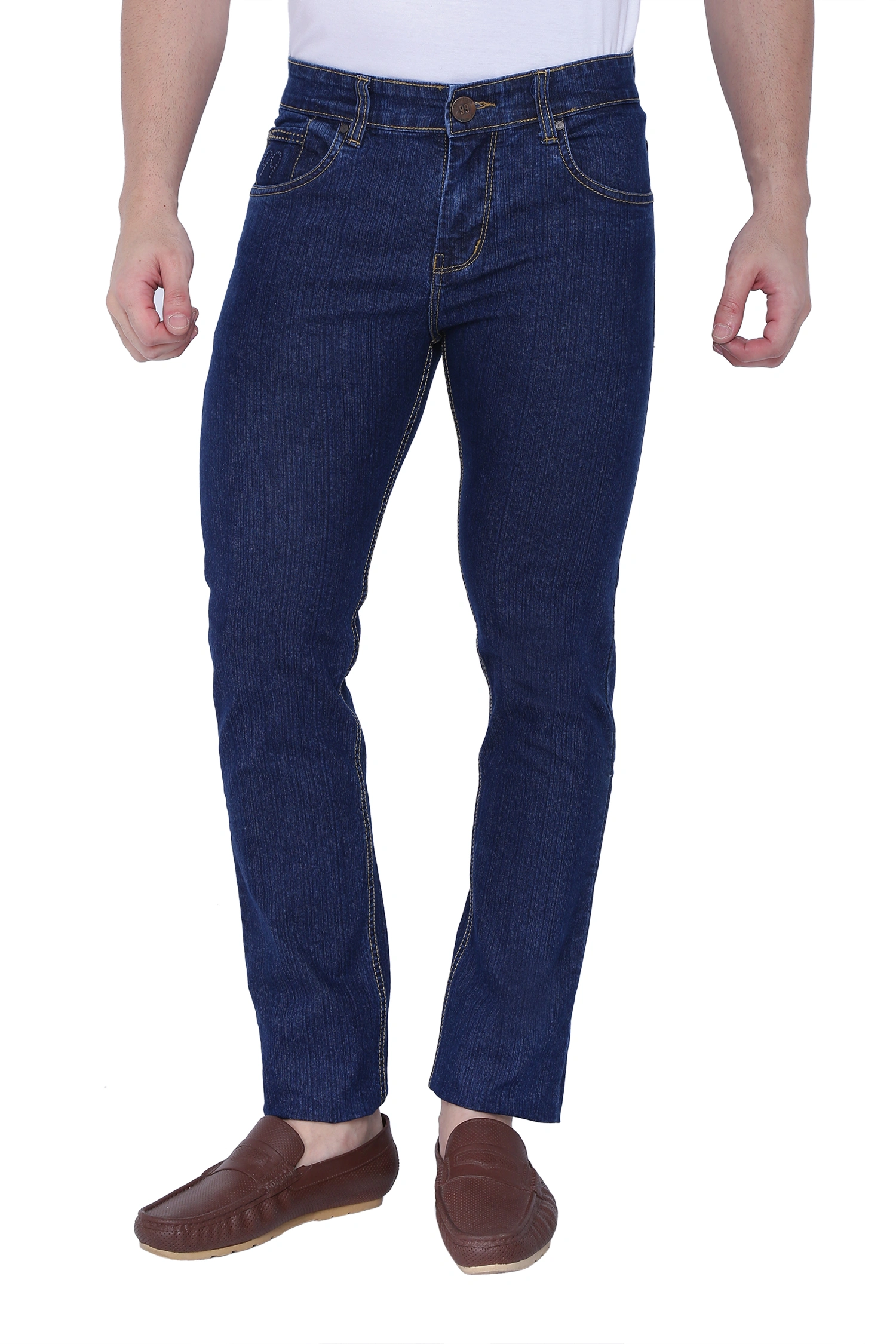 FLAGS Men's Slim Fit Jeans (Raml122) - Premium Stretch Denim-Raml12241-STR-30-D-Blue