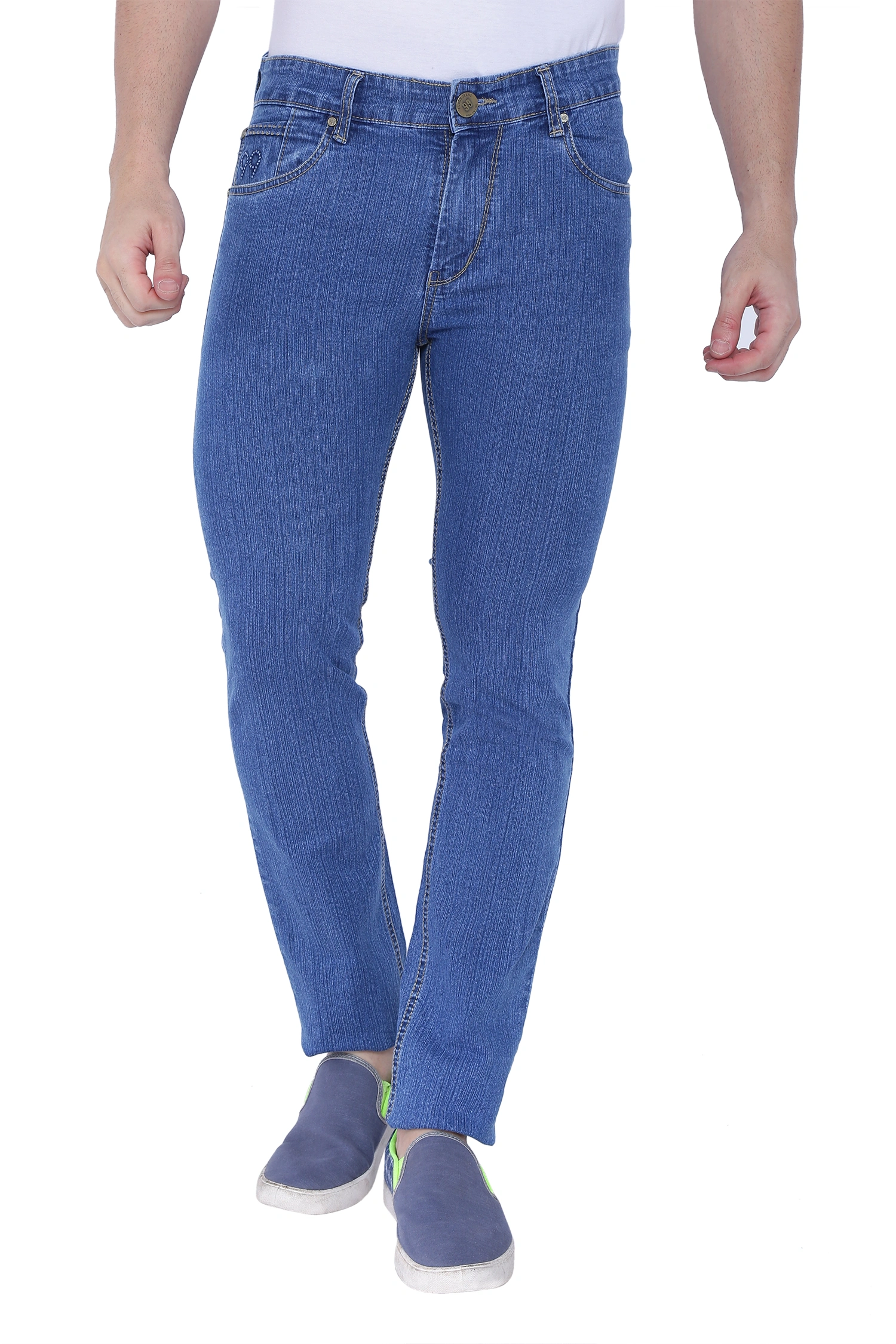 FLAGS Men's Slim Fit Jeans (Raml122) - Premium Stretch Denim-Raml12243-STR-30-M-Blue