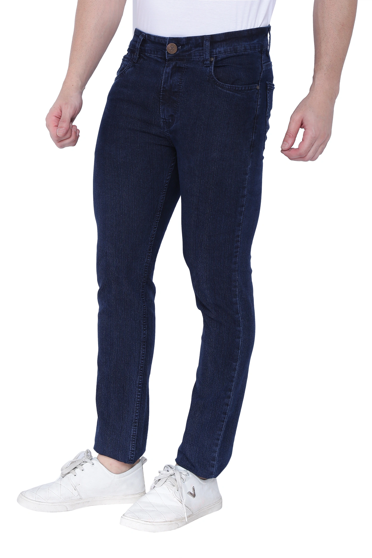 FLAGS Men's Slim Fit Jeans (Raml122) - Premium Stretch Denim-32-Carbon Blue-2