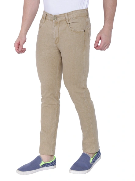 FLAGS Men's Slim Fit Jeans (Raml122)-40-Beige-2