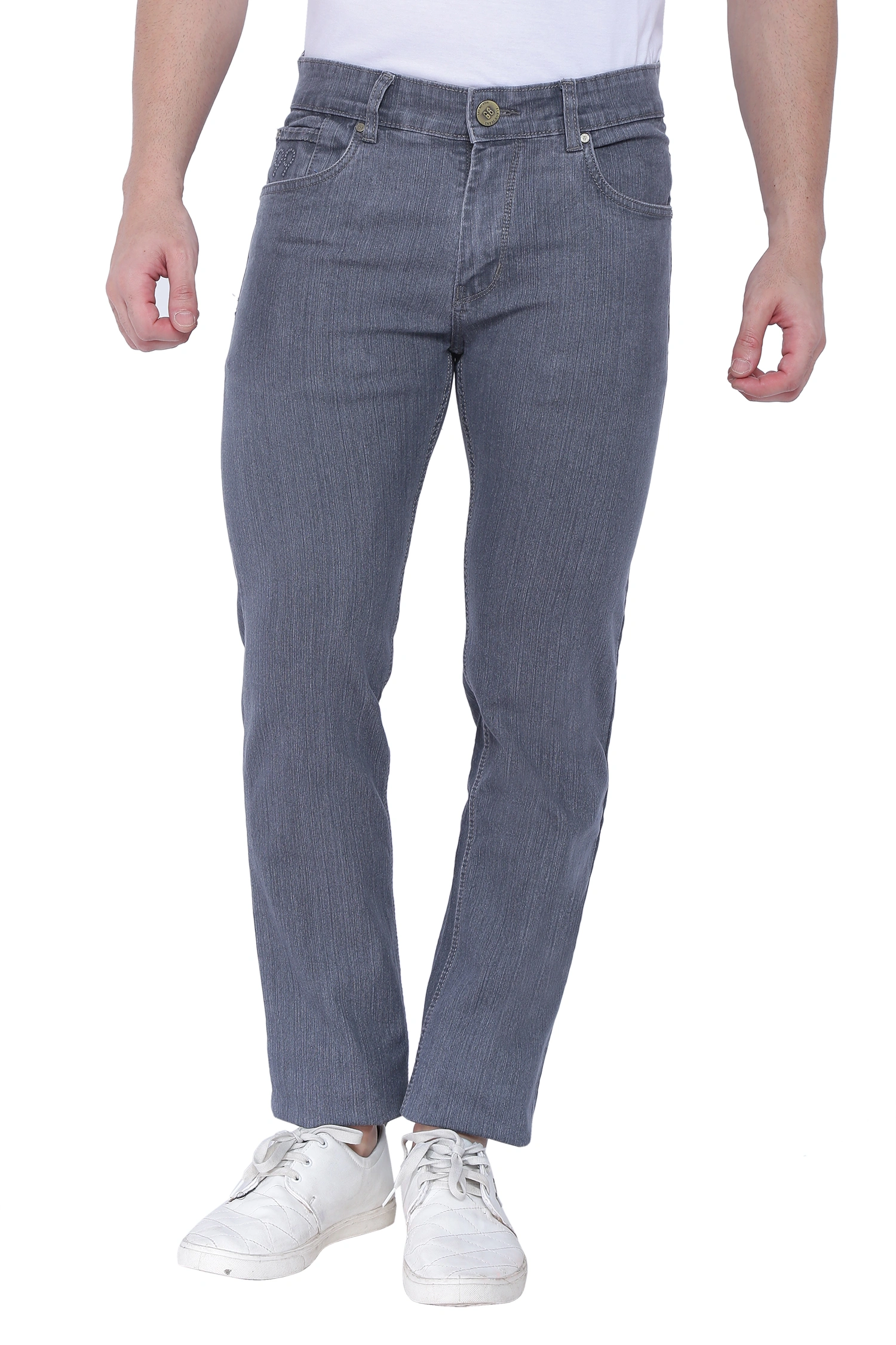 FLAGS Men's Slim Fit Jeans (Raml122) - Premium Stretch Denim-Raml12251-STR-32-L-Gray