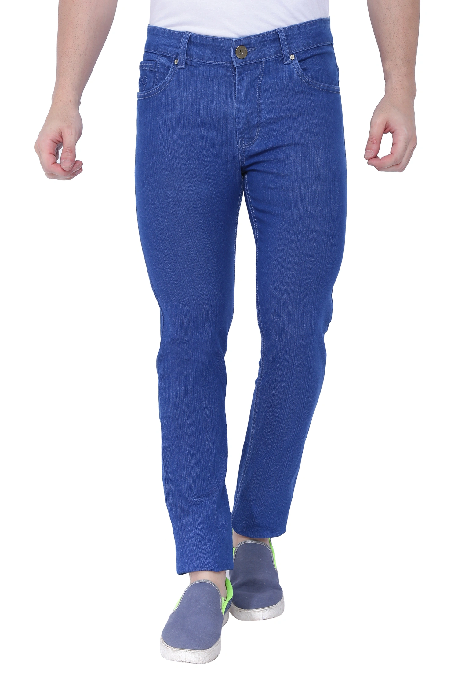 FLAGS Men's Slim Fit Jeans (Raml122) - Premium Stretch Denim-Raml12257-STR-32-Sky_Blue