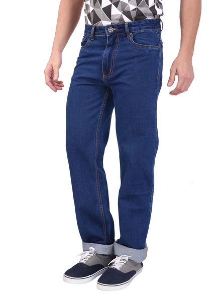 FLAGS Men's Jeans Silky Denim (Ram-Basic)-28-Dark Blue-2