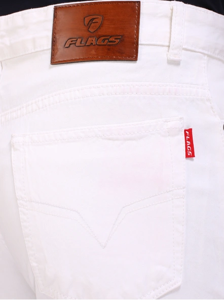 FLAGS Men's Jeans Silky Denim (Ram-Basic)-28-White-3