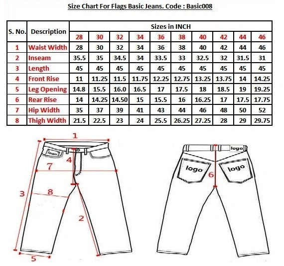 FLAGS Men's Jeans Silky Denim (Ram-Basic)-28-White-5