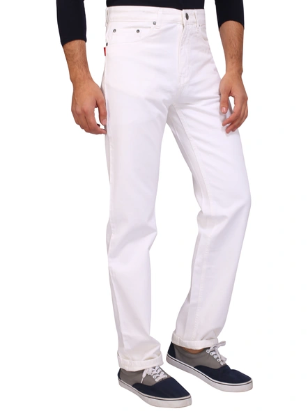 FLAGS Men's Jeans Silky Denim (Ram-Basic)-30-White-2