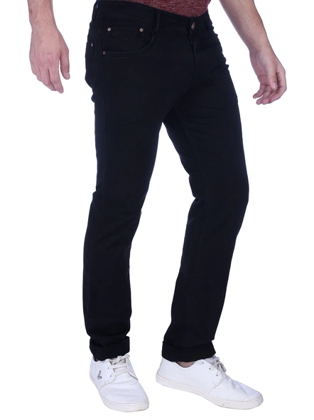 FLAGS Men's Slim Fit Stretch Jeans (Ram-895)-32-Black-2