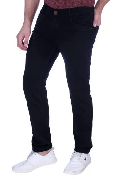FLAGS Men's Slim Fit Stretch Jeans (Ram-895)-34-Black-3