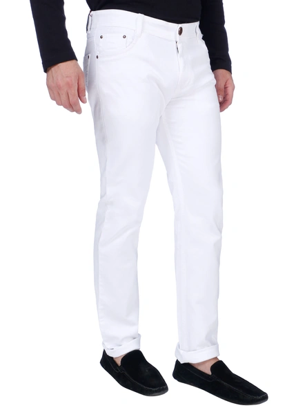 FLAGS Men's Slim Fit Stretch Jeans (Ram-895)-38-White-2