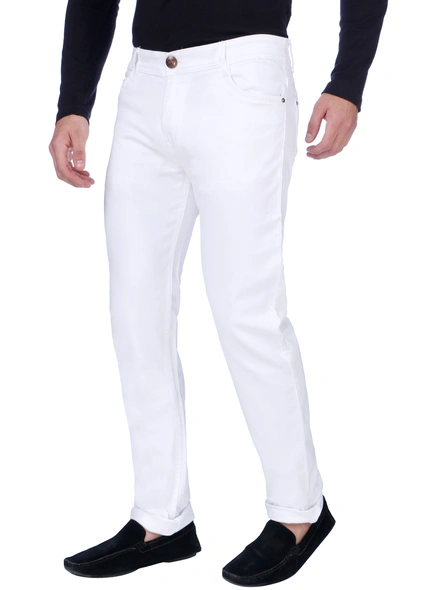 FLAGS Men's Slim Fit Stretch Jeans (Ram-895)-32-White-3