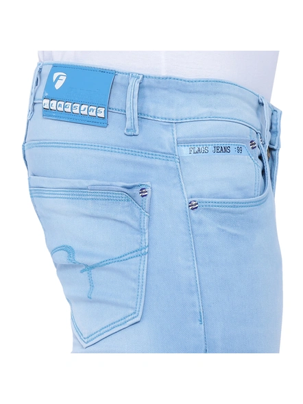 FLAGS Men's Slim Fit Stretch Jeans (Raml987)-Cyan-36-3