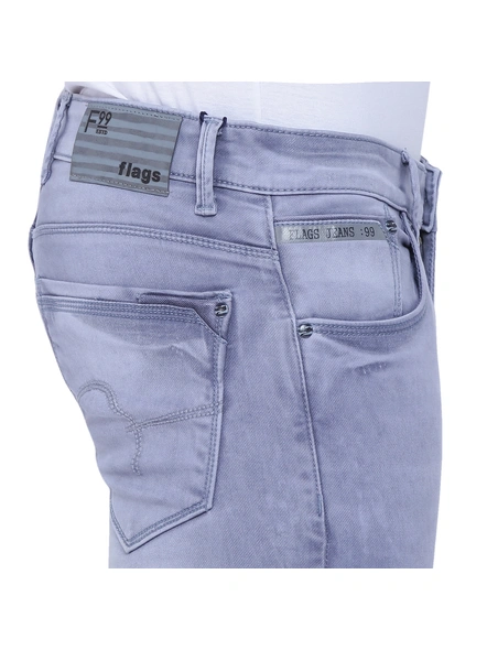 FLAGS Men's Slim Fit Stretch Jeans (Raml987)-Grey-40-3