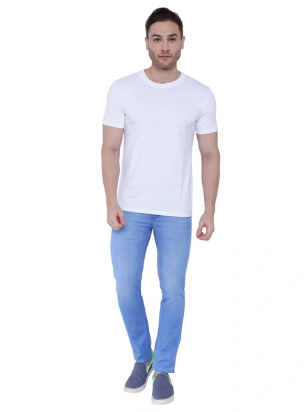 FLAGS Men's Slim Fit Stretch Jeans (Raml987)-Ice Blue-42-5