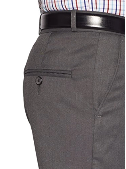 FLAGS Men's Formal Trouser PV Stretch (Trouser)-30-Medium Grey-4