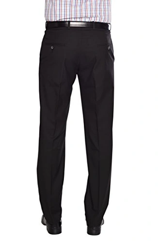 FLAGS Men's Formal Trouser PV Stretch (Trouser)-38-Black-1