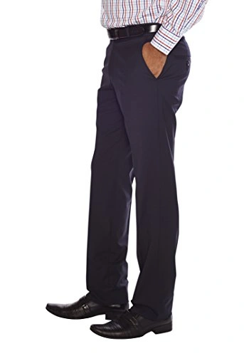 FLAGS Men's Formal Trouser PV Stretch (Trouser)-30-Navy Blue-2