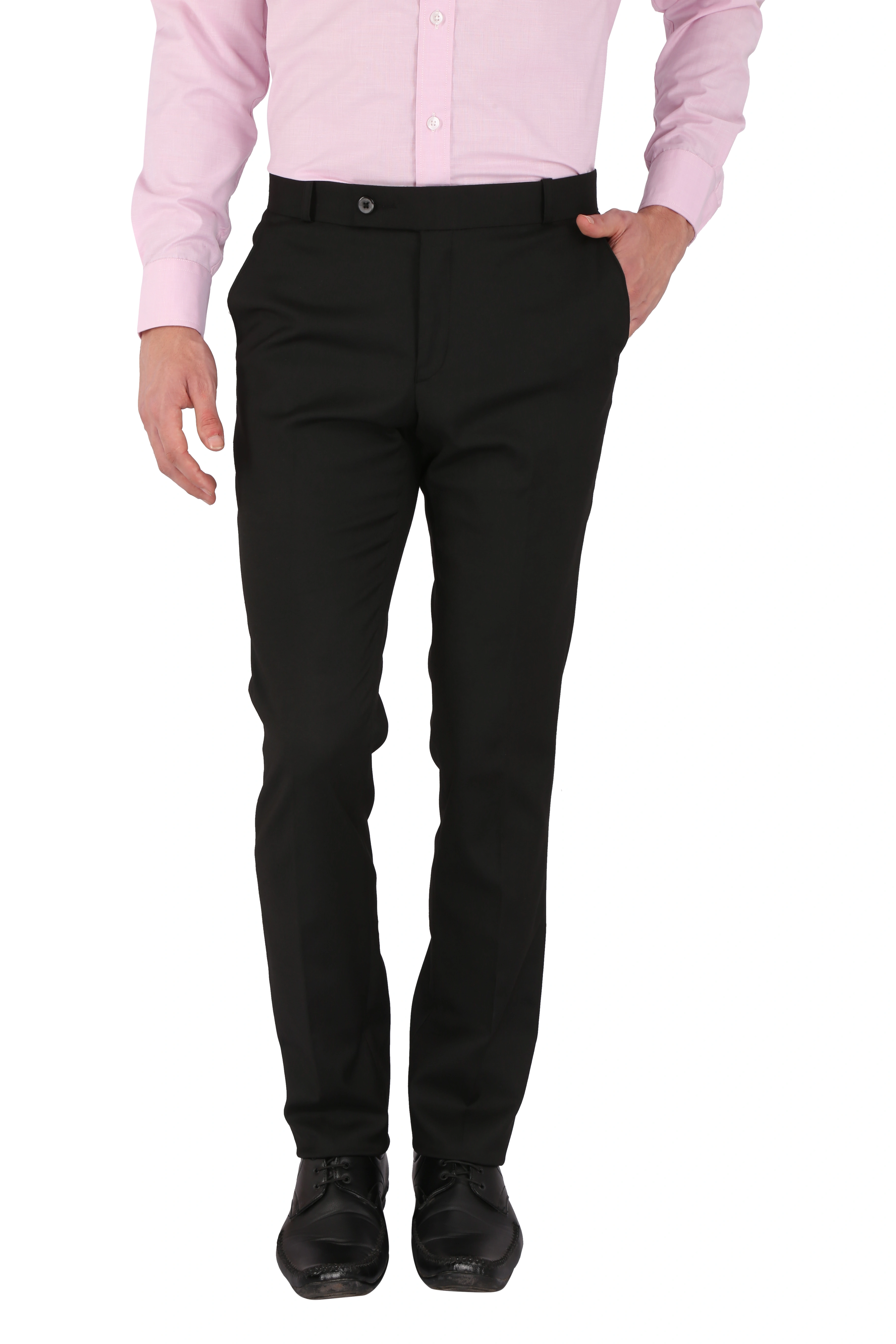 FLAGS Men's Formal Trouser PV Stretch (Trouser)-Trouser_008_Black-32