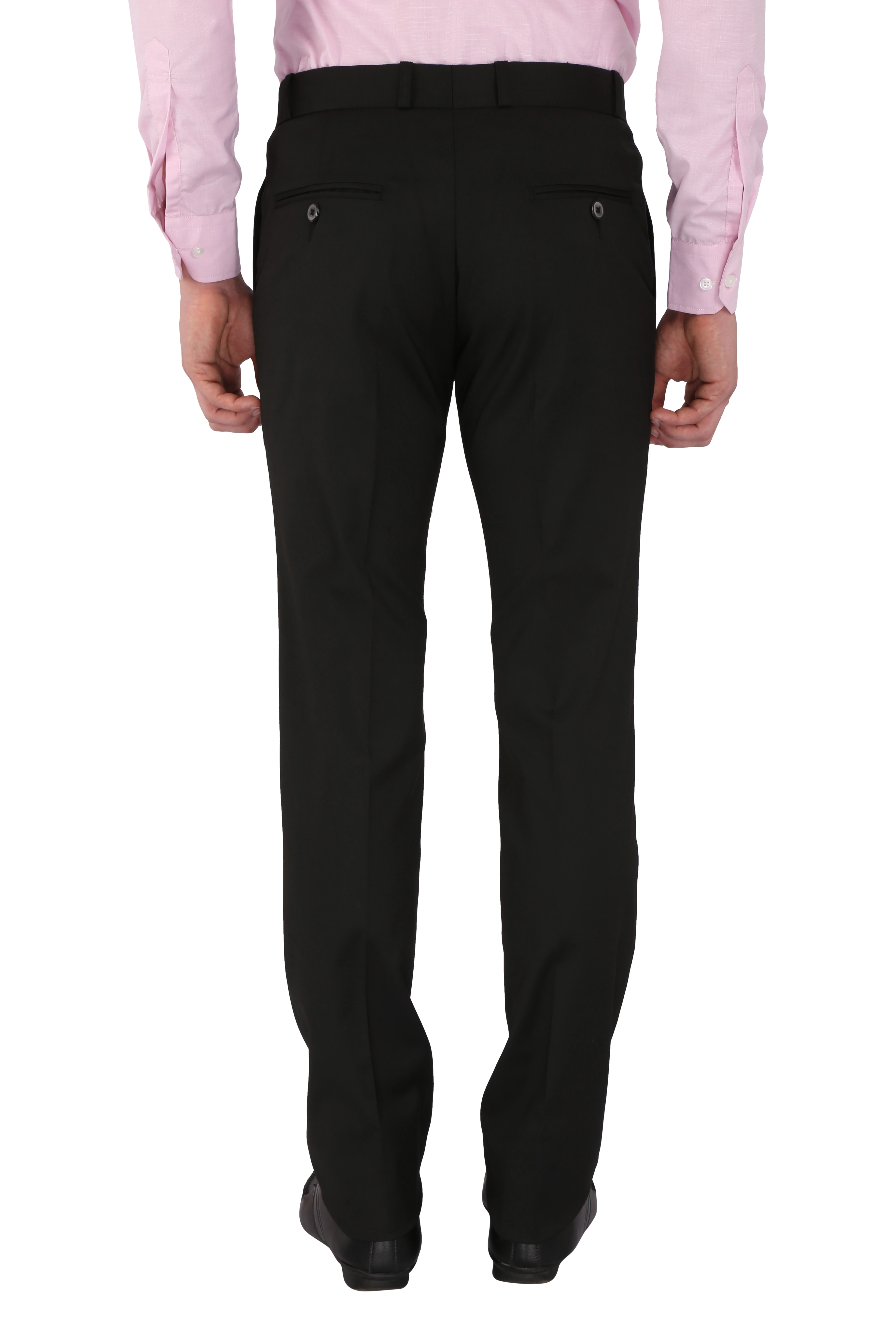 FLAGS Men's Formal Trouser PV Stretch (Trouser)-32-Black-2