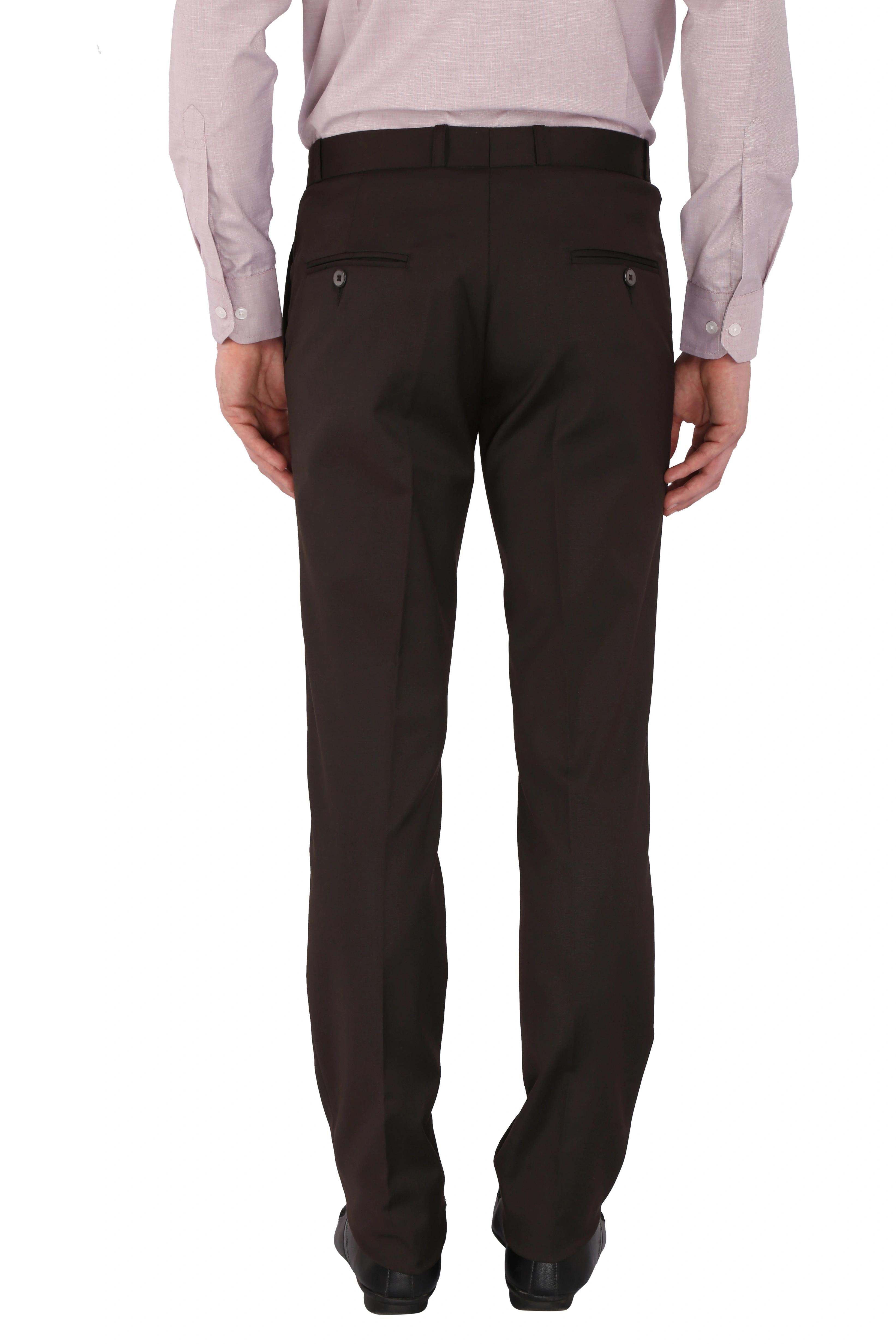 FLAGS Men's Formal Trouser PV Stretch (Trouser)-32-Brown-2