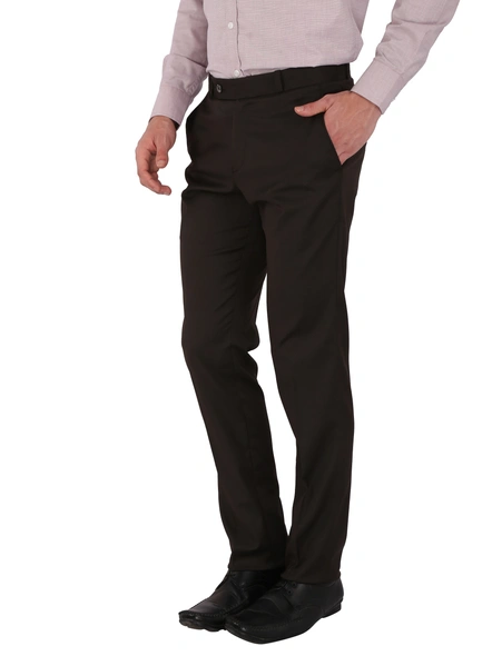 FLAGS Men's Formal Trouser PV Stretch (Trouser)-34-Brown-1