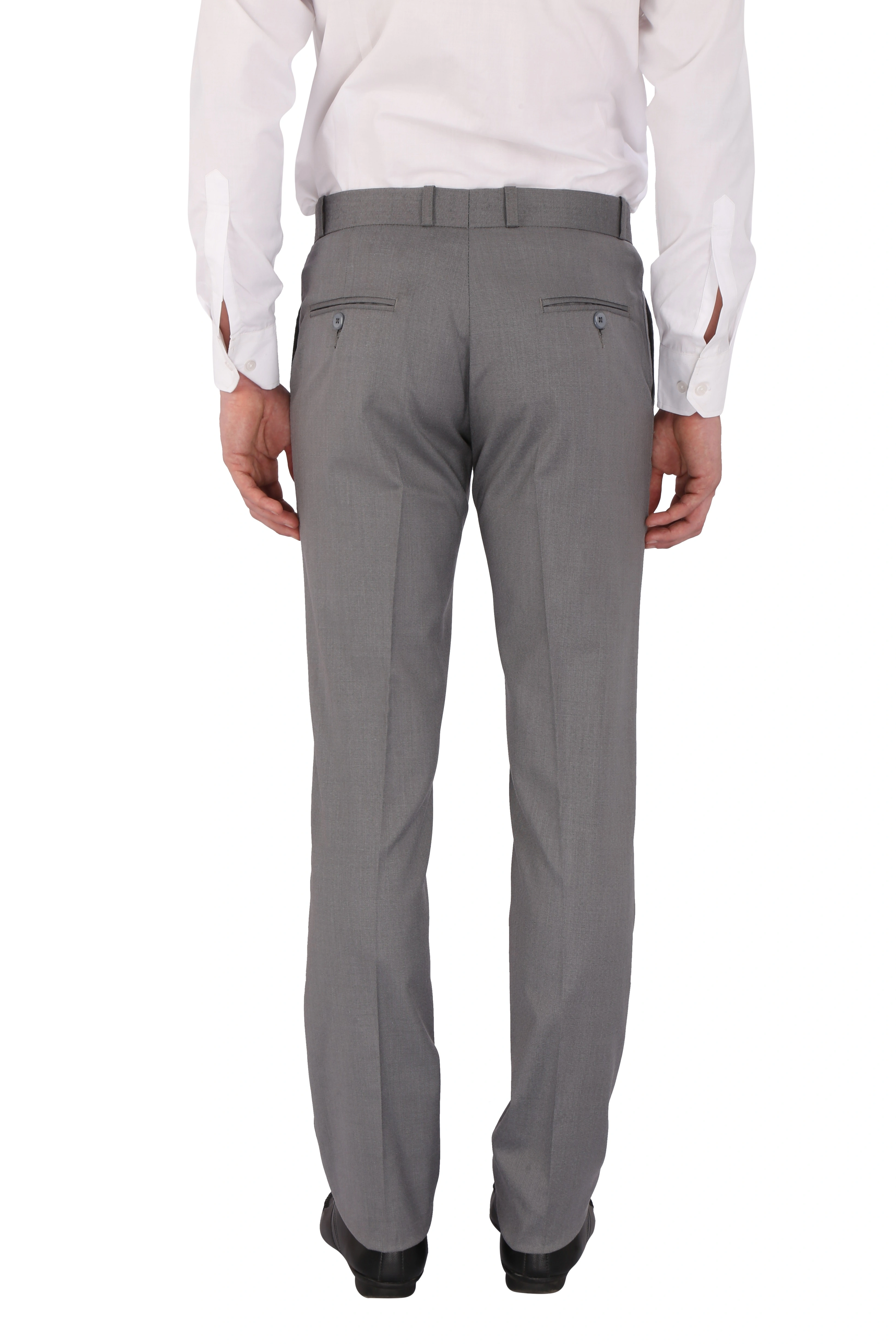 FLAGS Men's Formal Trouser PV Stretch (Trouser)-30-Grey-2