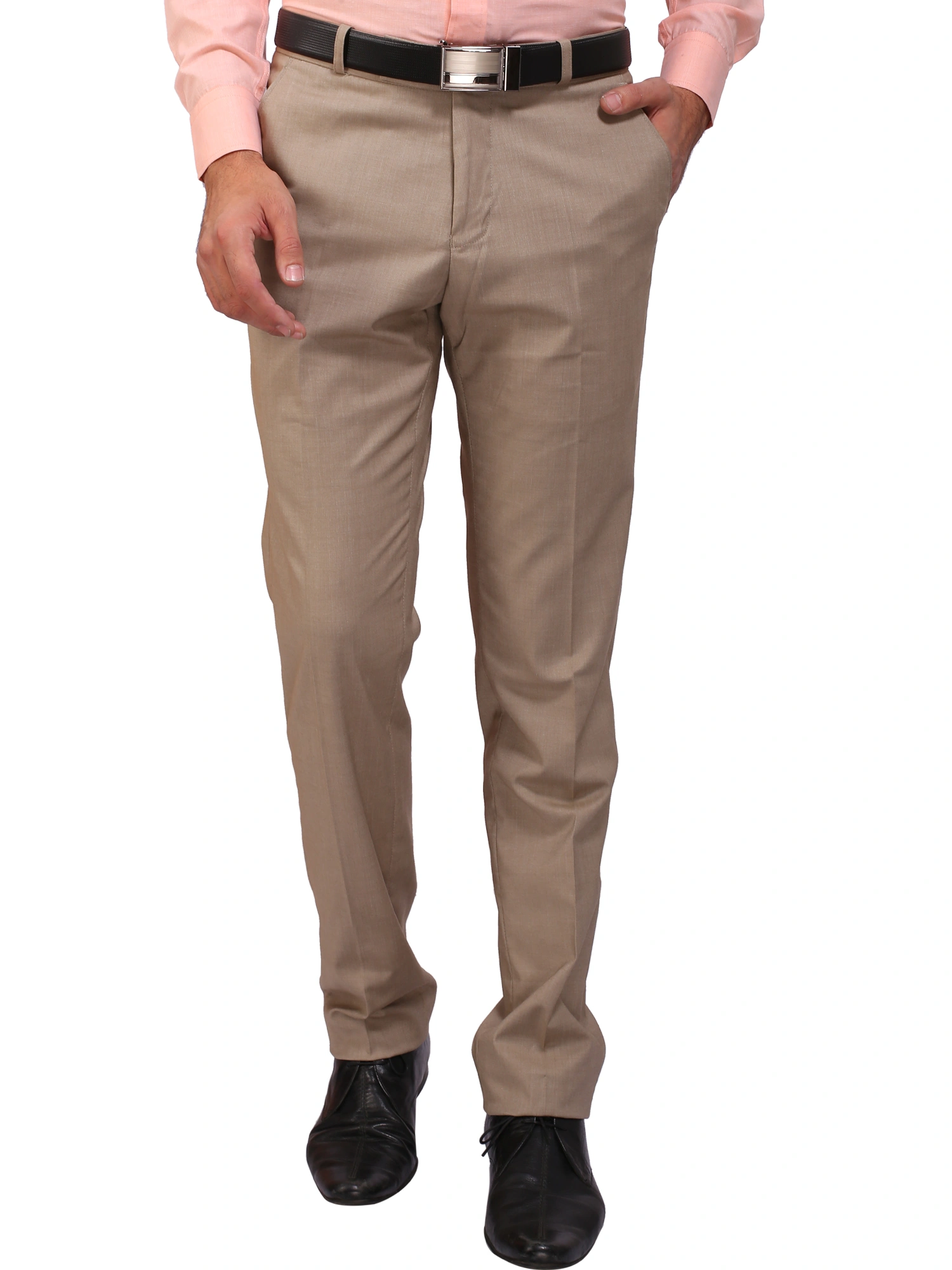 FLAGS Men's Formal Trouser PV Stretch (Trouser)-Trouser_012_Khaki_STR-30