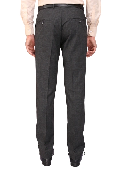 FLAGS Men's Regular Fit Formal Trouser PV Stretch in Checks (Trouser-CKS)-34-Coffee-1