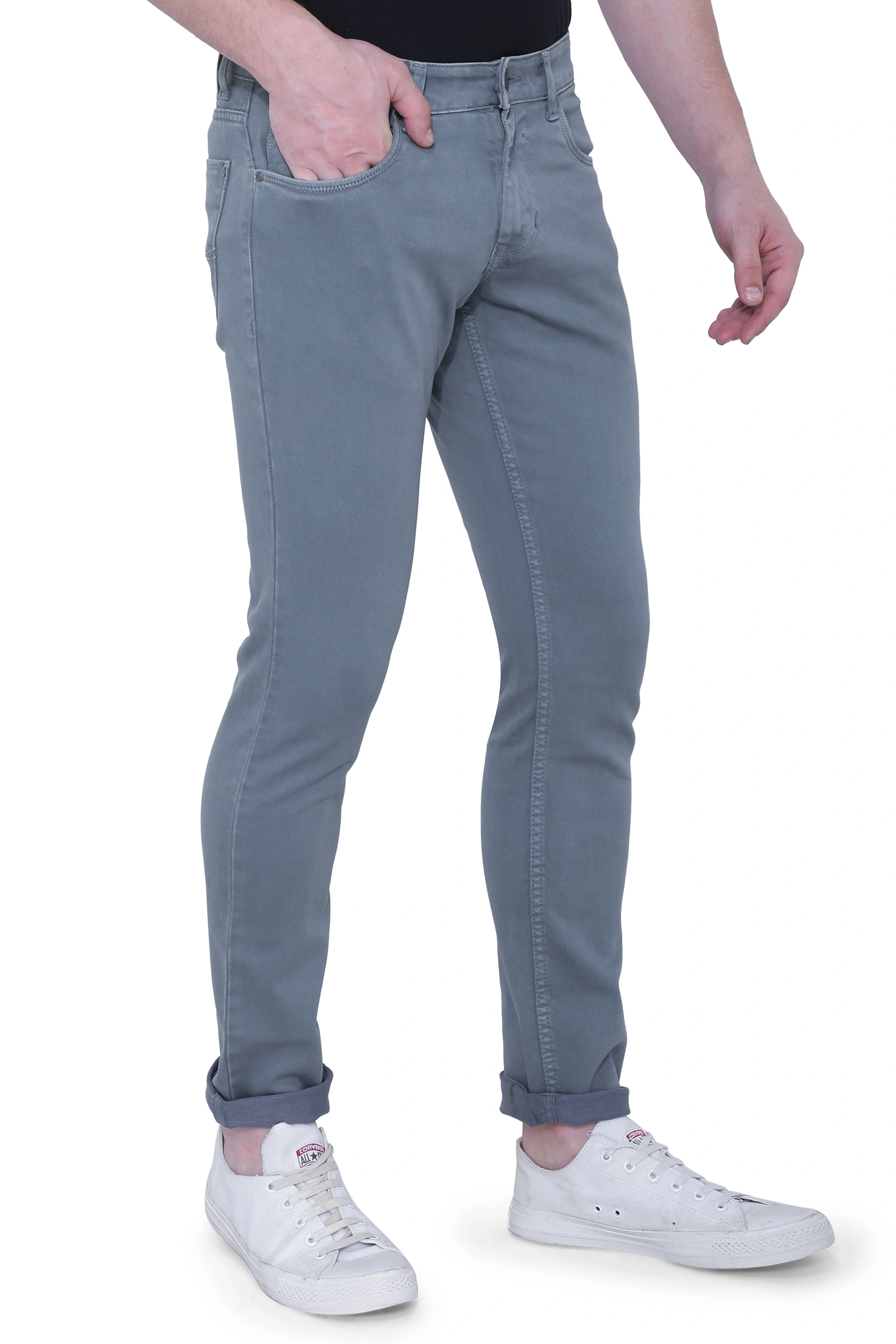 JACKWIN Men's Jeans-30-Urbangrey-3