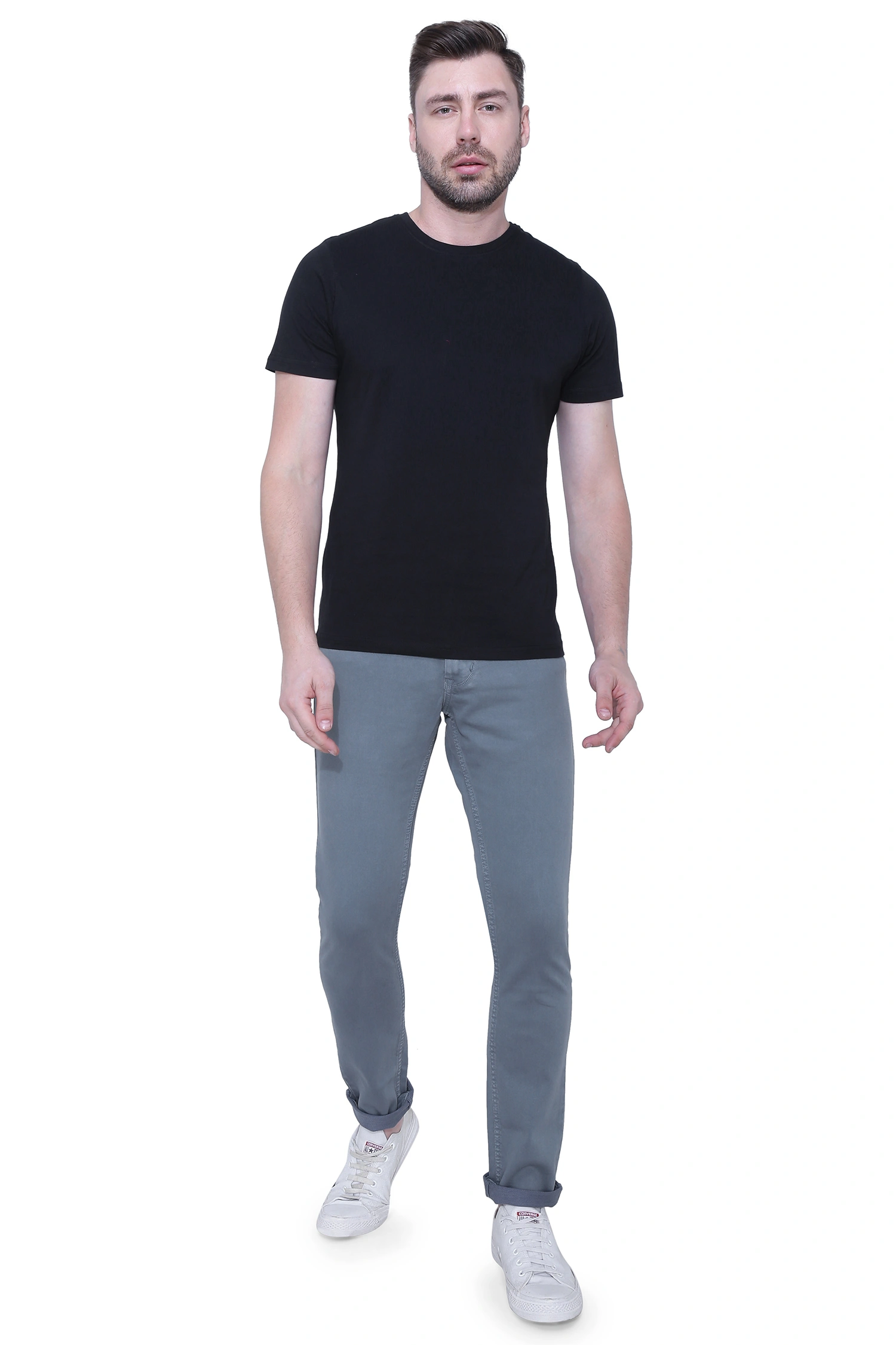 JACKWIN Men's Jeans-30-Urbangrey-5