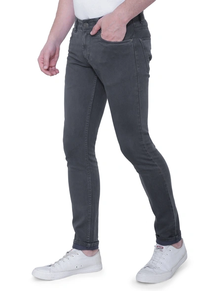 JACKWIN Men's Jeans-36-Grey-2