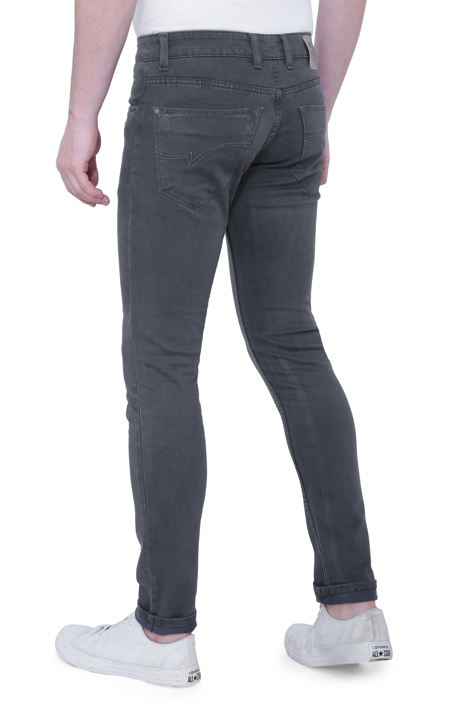 JACKWIN Men's Jeans-36-Grey-3