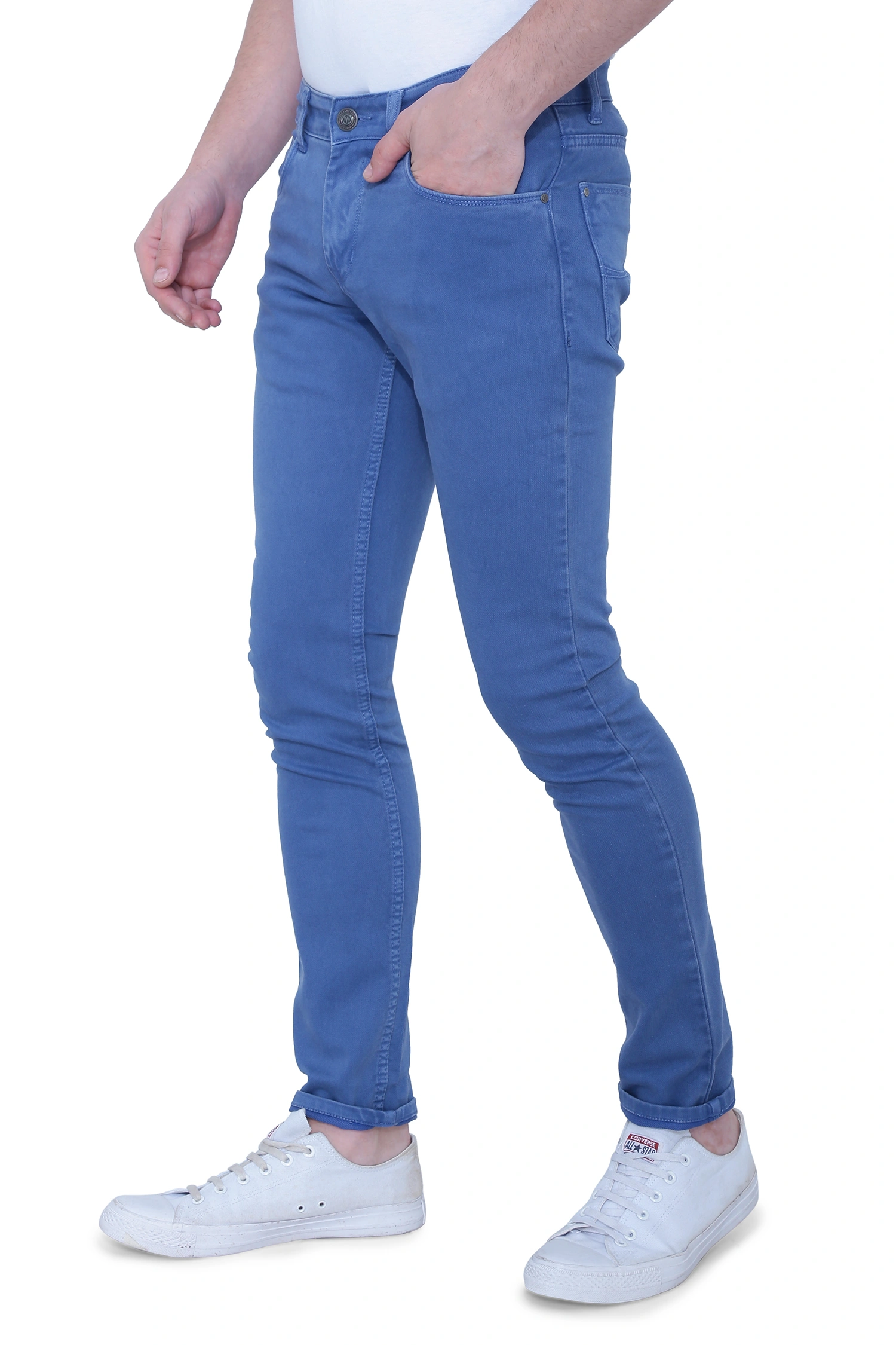 JACKWIN Men's Jeans-30-Oceanblue-2