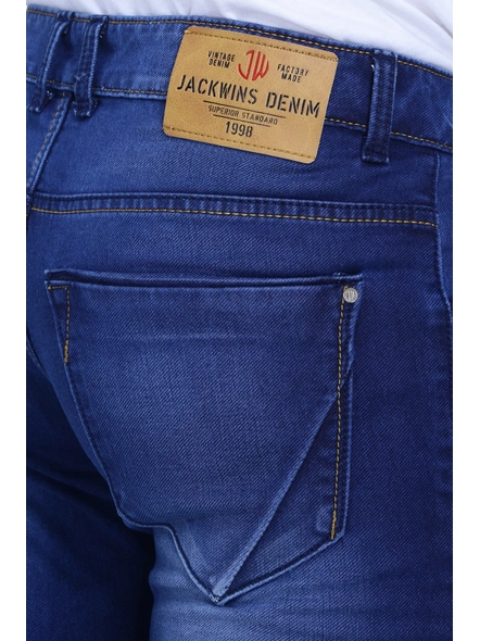 JACKWIN Men's Jeans-32-Carbon Blue-5