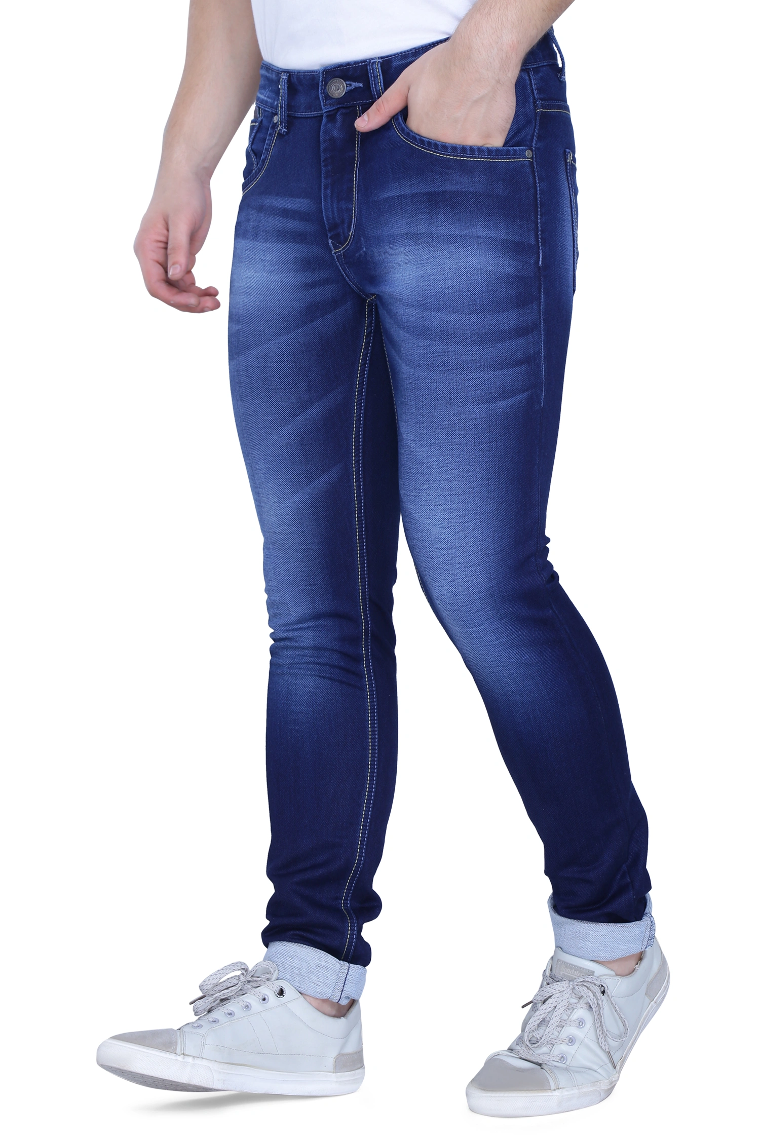 JACKWIN Men's Jeans-30-Carbon Blue-1