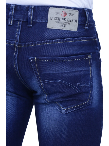 JACKWIN Men's Jeans-32-Carbon Blue-5