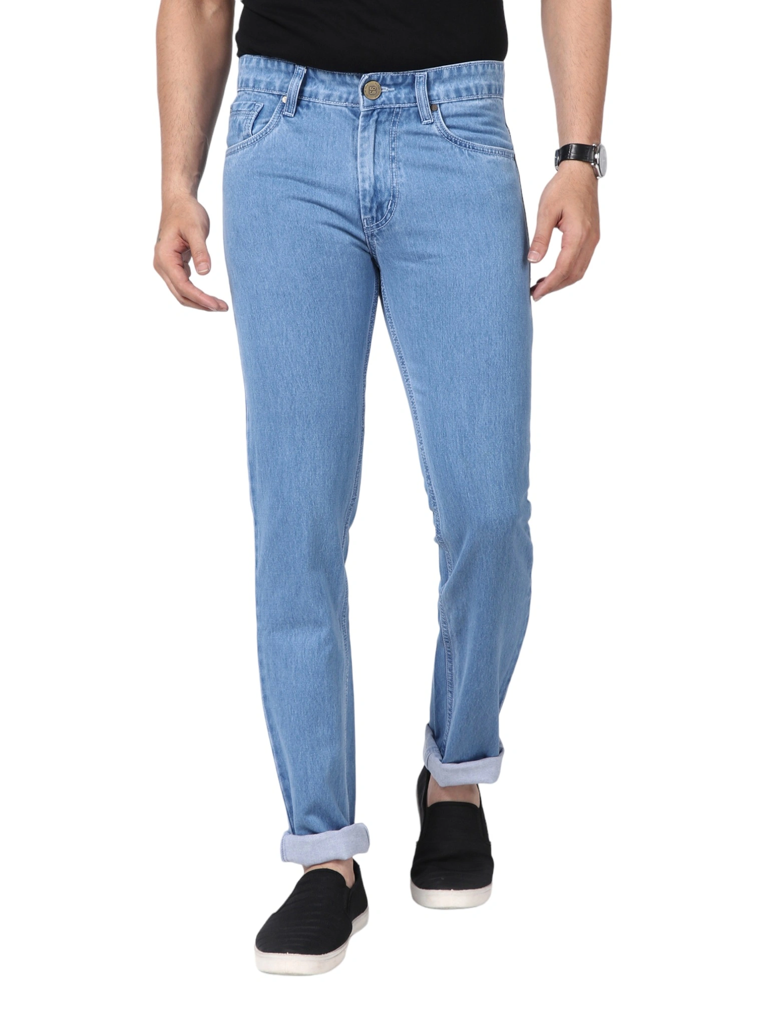 FLAGS Non-Stretch Slim Fit Mens Jeans  Style Code_008ns-Local_008NS_MBlue_32