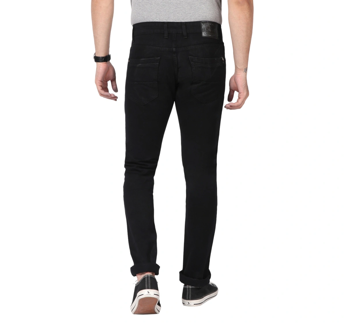 FLAGS Non-Stretch Slim Fit Mens Jeans Style Code_008ns - 30, Black | FLAGS