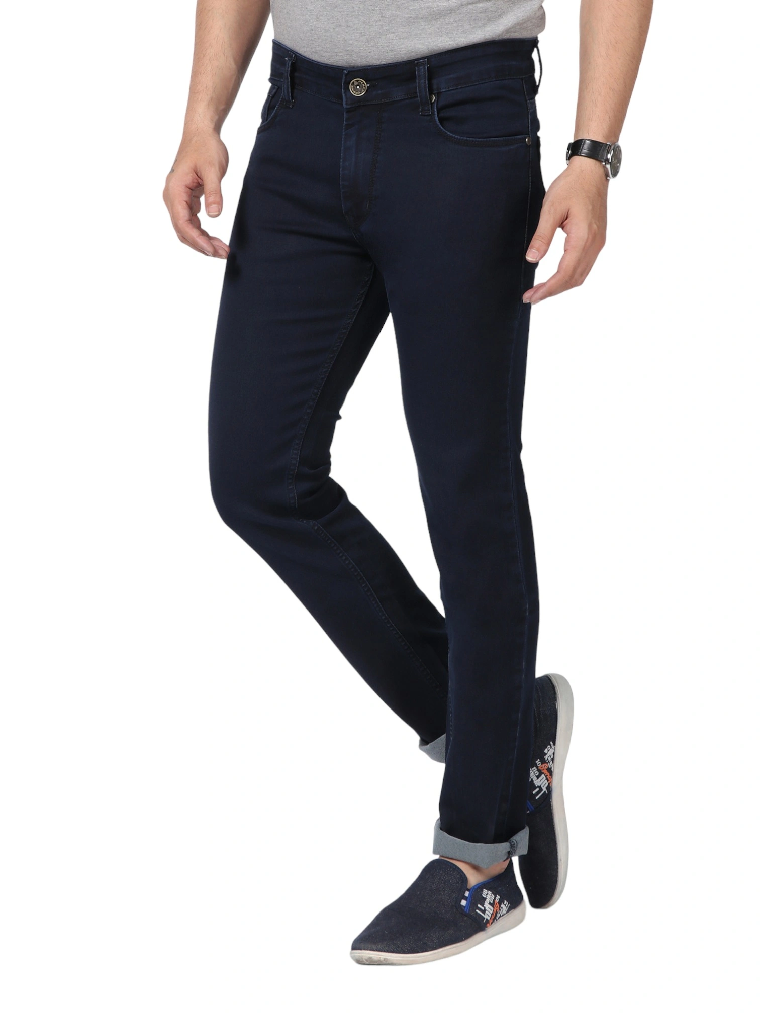 FLAGS Stretch Slim Fit Men's Jeans Style Code_880-CBlue-38-2