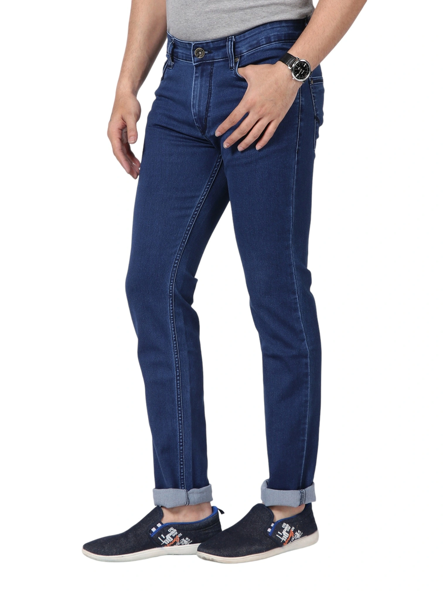 FLAGS Stretch Slim Fit Men's Jeans Style Code_880-32-Dblue-2