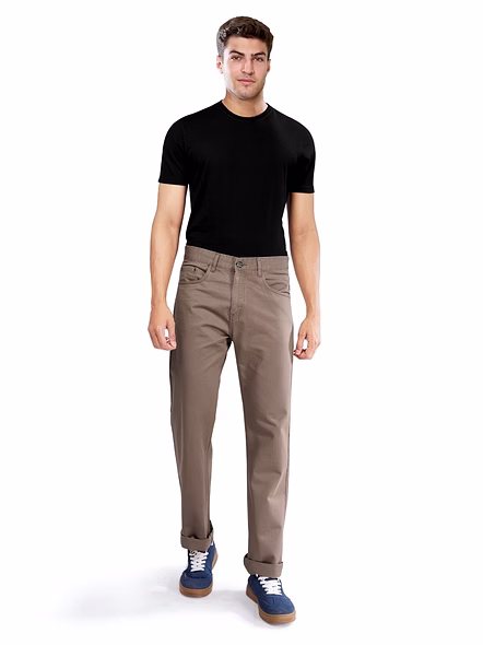 FLAGS Men's Jeans Silky Denim (Ram-Basic)-48-48-DSTBrown-DSTBrown-6