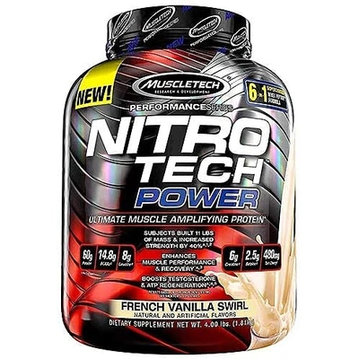 MuscleTech NitroTech Power 100% Whey Protein Powder with Whey Isolate