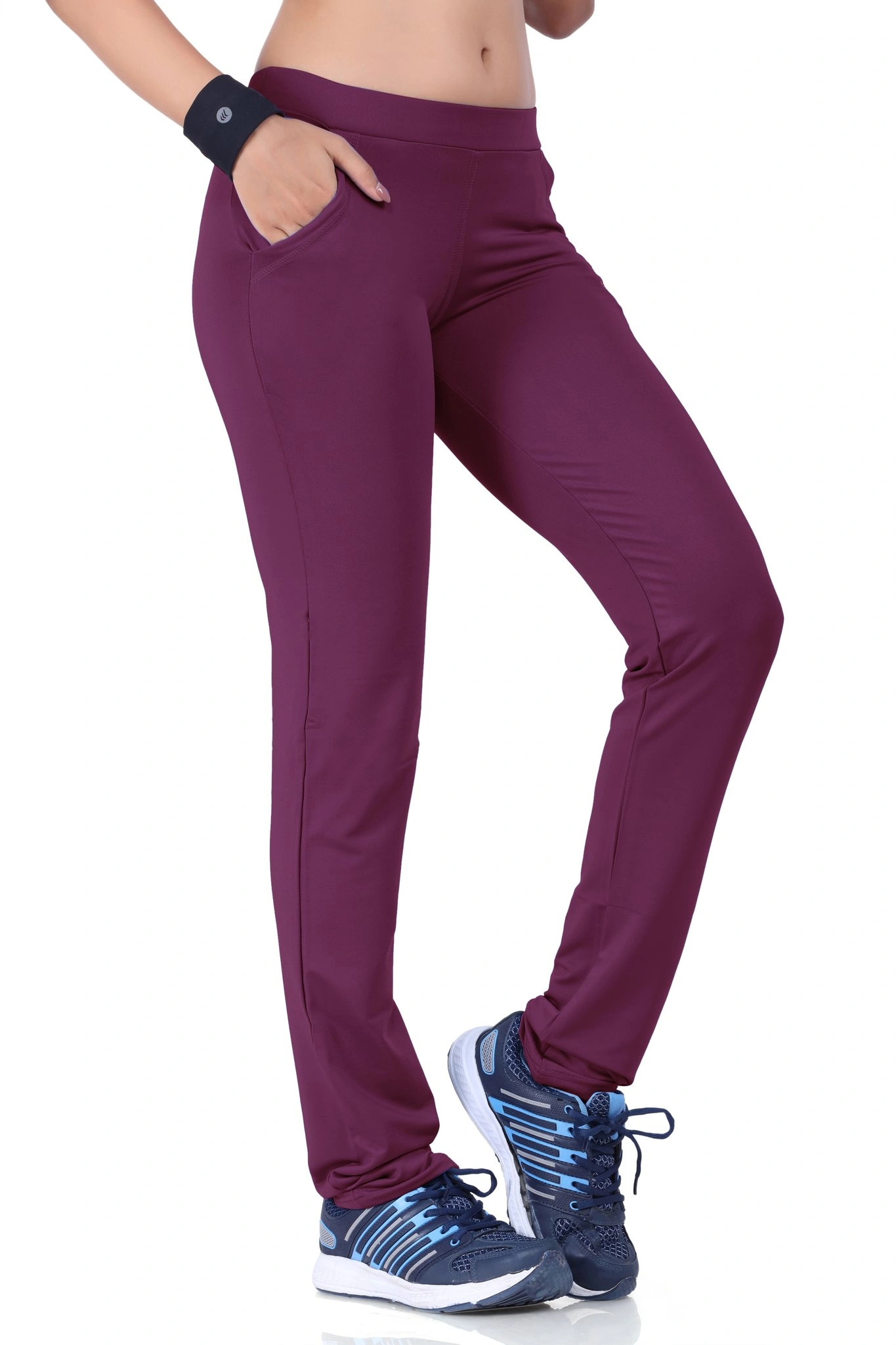 LAASA WOMEN'S SOLID TRACK PANT WITH POCKETS-25483