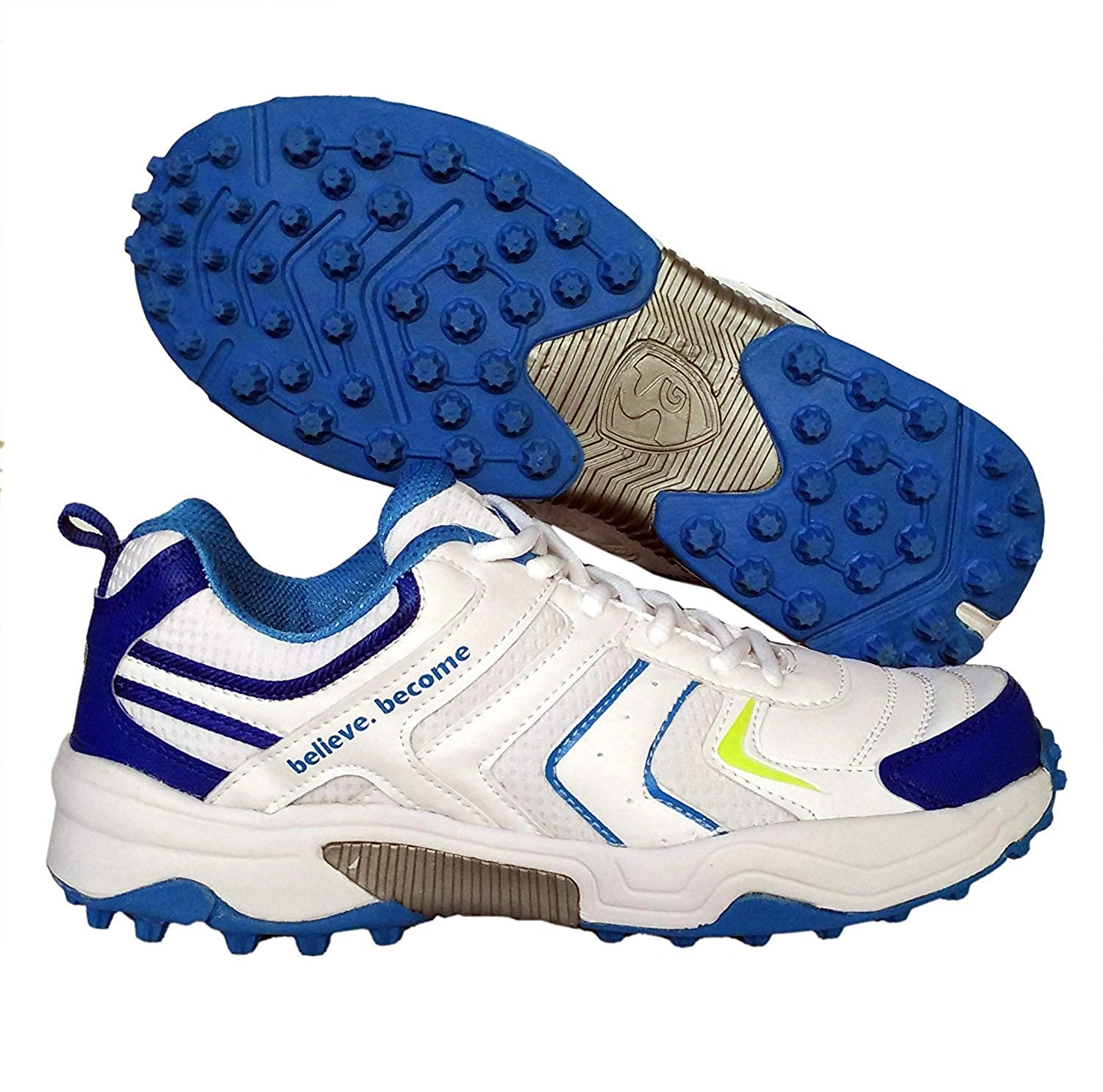 SG Scorer 3.0 Unisex White Blue Cricket Shoes-WHITE AND AQUA AND R.BLUE-9-1