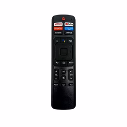 supratech electronics supratech remote control compatible for vu 4k ultra hd smart android & hi-sense lcd tvs | original replacement with netflix, google play, youtube, prime video, hotstar hotkeys | without voice