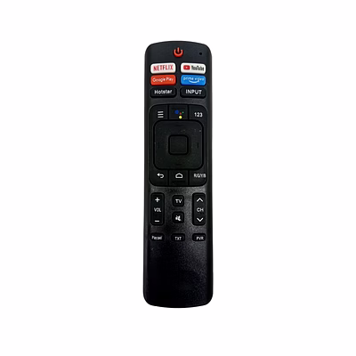 supratech electronics supratech remote control compatible for vu 4k ultra hd smart android & hi-sense lcd tvs | original replacement with netflix, google play, youtube, prime video, hotstar hotkeys | without voice