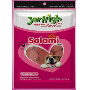 Jerhigh Salami 100g Made Of Real Chicken Meat Dog Snacks