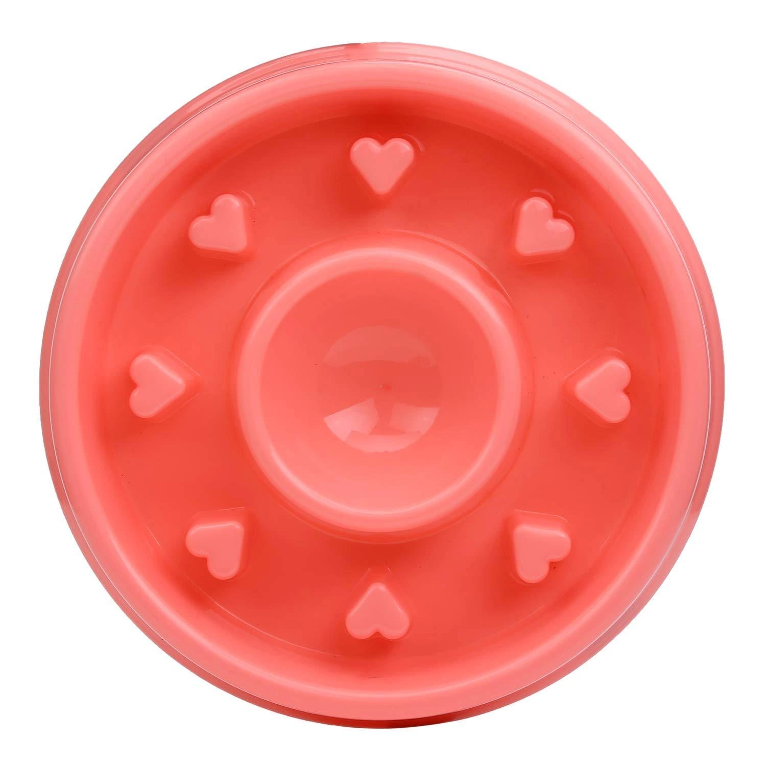 Heart Shape Slow Feeder Bowl for Small Medium Dog Cat-1146