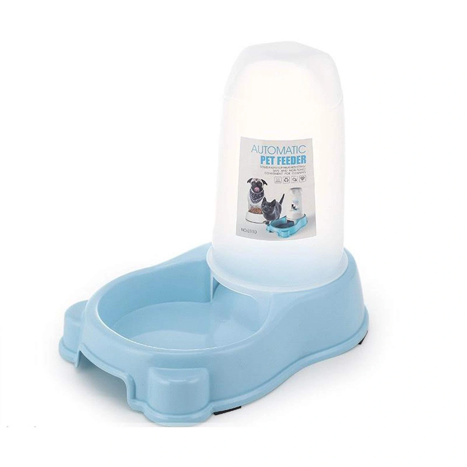 Emily Pet Automatic Food Water Dispenser, Plastic Pet Automatic Feeder Bowl Dog Cat Drinker Feeding Dish-1187