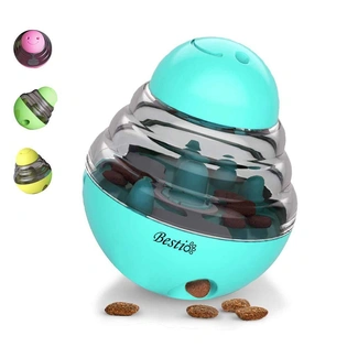 Emily Pets Dog Cat Interactive Tumbler Toy Treat Ball Pet Slow Feeder Food Dispenser Feeding Toy Dog Puzzle Toy for Dog Cat Natural Instinct Fulfillment IQ Active Stimulation
